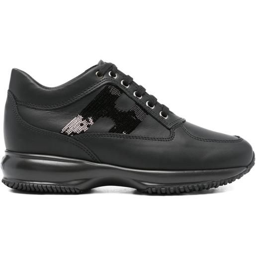 Hogan sneakers interactive con inserti - nero
