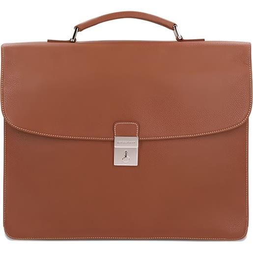 Longchamp portadocumenti con manico - marrone