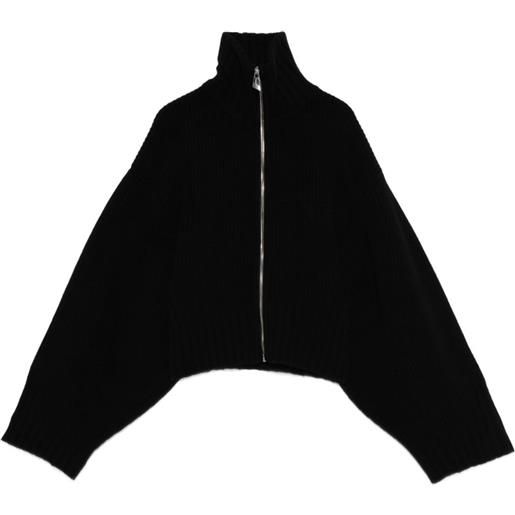 The Attico cardigan con zip - nero