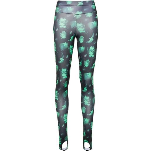 Chopova Lowena leggings neon con stampa - nero