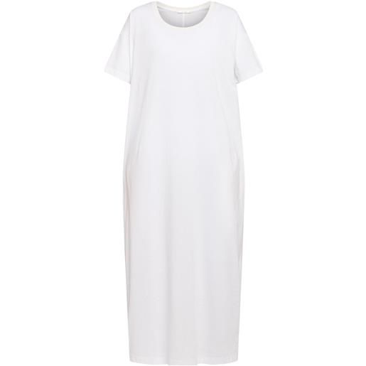 THE ROW vestito midi rakira in cotone a maniche corte