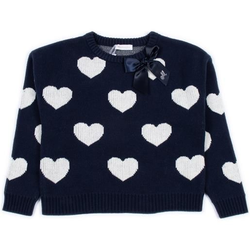 Monnalisa pull cuori cotton wool