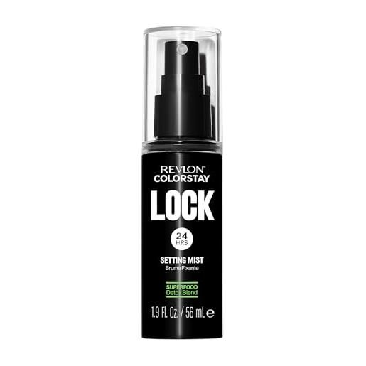 Revlon colorstay 24 hr lock setting mist, effetto opacizzante, sfocante e assorbente di sebo, spray fissante trucco, 56 ml