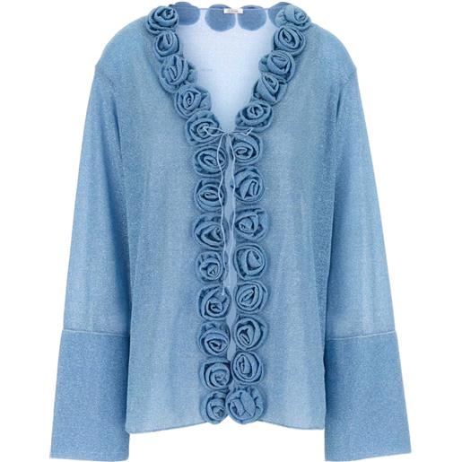 Oséree cardigan con decorazione - blu