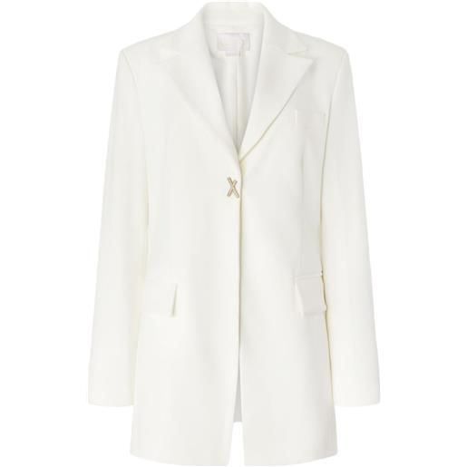 Genny blazer monopetto con decorazione - bianco