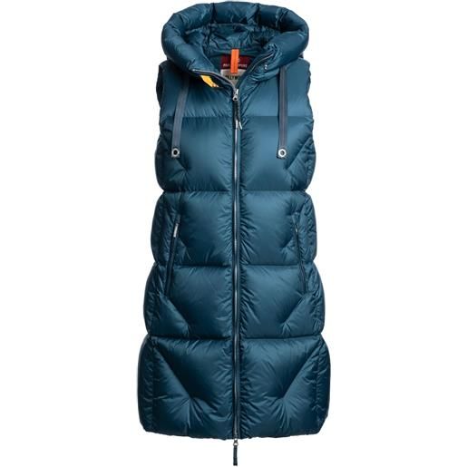 Parajumpers gilet trapuntato con cappuccio - blu