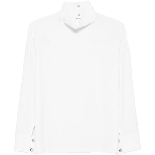 Erika Cavallini blusa a collo alto - bianco