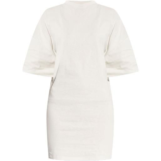 Balenciaga abito corto modello t-shirt a maniche corte - toni neutri