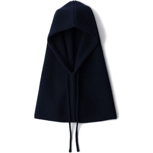 Prada passamontagna con logo triangolo - blu