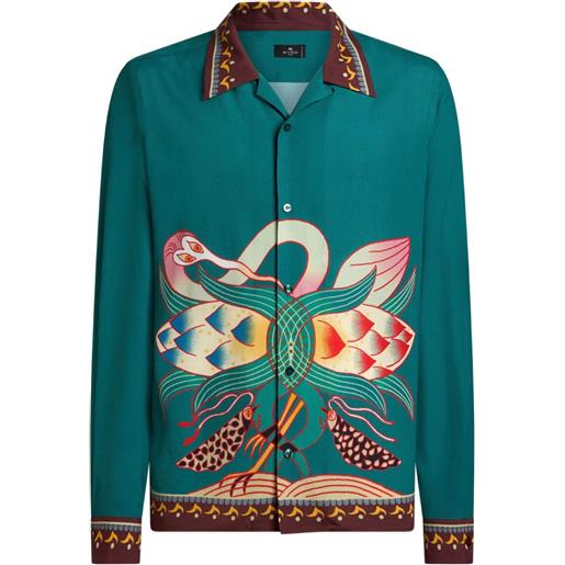 ETRO camicia con stampa - verde