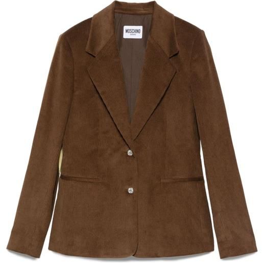 MOSCHINO JEANS blazer a coste - marrone