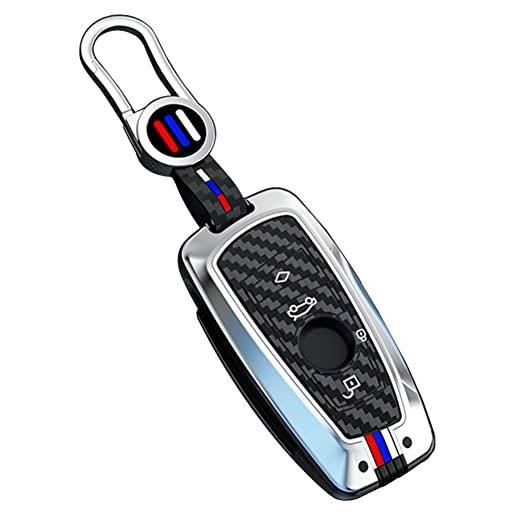 Custodia Chiavi In Pelle Per BMW Serie 1-7 E X1-X6 – Copritasto In Pelle Conciata Al Vegetale Con Portachiavi