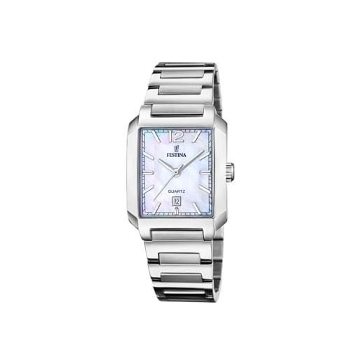 Festina orologio donna f20679/2 on the square cassa di acciaio inossidabile 316l grigio cinturino in acciaio inossidabile 316l grigio