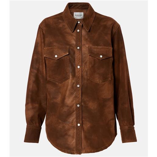 Marant Etoile camicia karima in similpelle