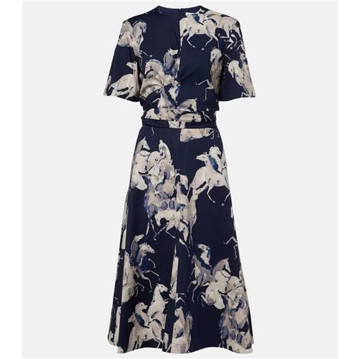 Altuzarra abito kirsty in misto cotone con stampa
