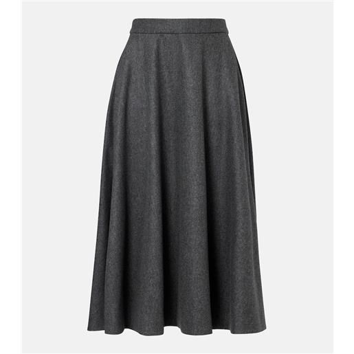 'S Max Mara gonna midi betulla in flanella di lana