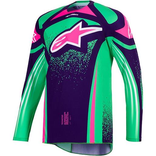ALPINESTARS maglia techstar nomur rosa verde ALPINESTARS