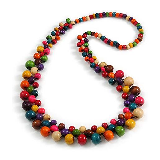 Collana Di Perline Di Legno Marrone,collana Di Perline Lunga,collana Di Perline Grosso,collana Di Perline Grandi,collana Di Perline Di Legno,collana Di Perline Grandi,gioielli Di Legno - Italia - Foto 9