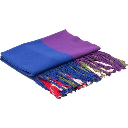 colville sciarpa cristobal bicolore con frange - verde