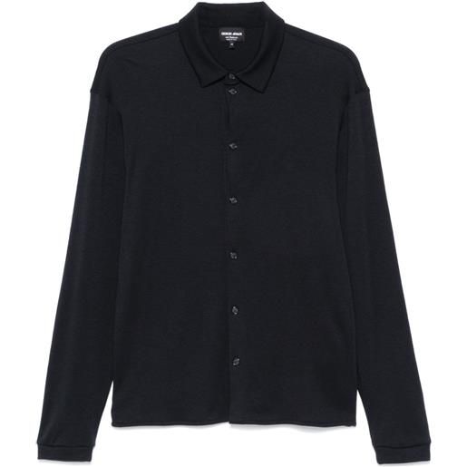 Giorgio Armani camicia in cashmere - blu