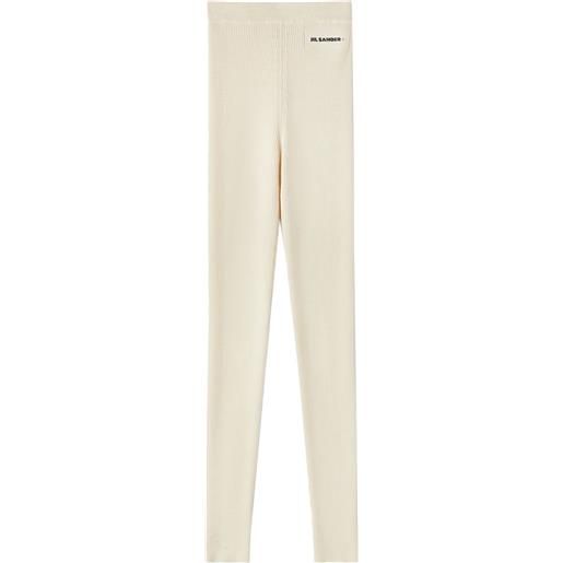 Jil Sander leggings con applicazione - toni neutri