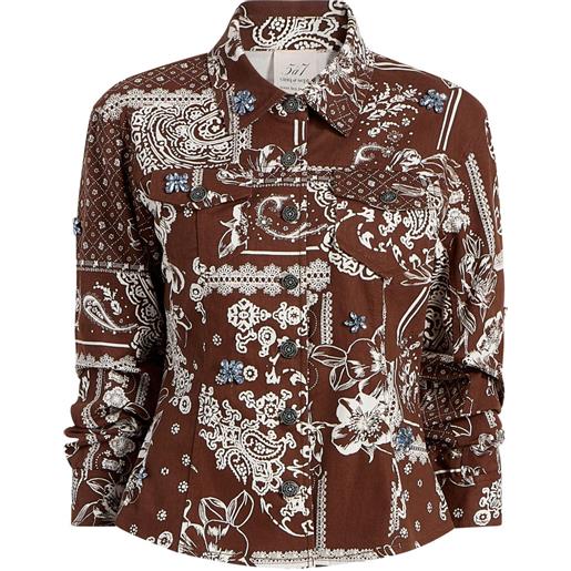 Cinq A Sept giacca con stampa bandana - marrone