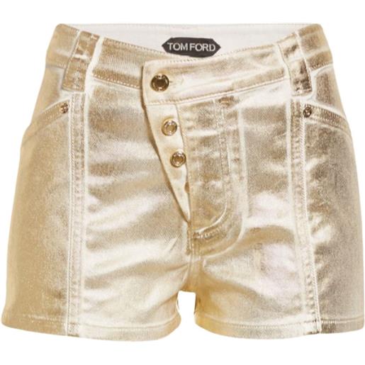 TOM FORD shorts metallizzati - oro