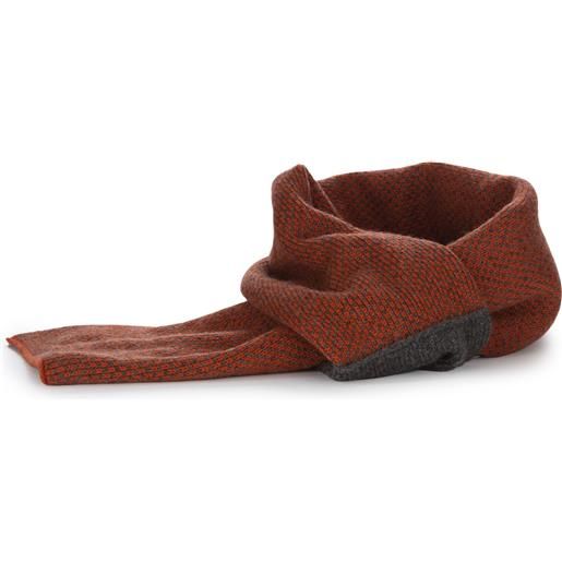 RIVIERA CASHMERE | scaldacollo virgola arancione grigio