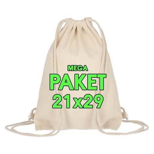 ELES VIDA sacca in cotone da palestra per bambini, 25 set 21 x 29 cm - sportiva piccola borsa - zaino piccolo, borsa in tela certificata oeko-tex®