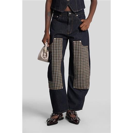 Ganni jeans in cotone blu