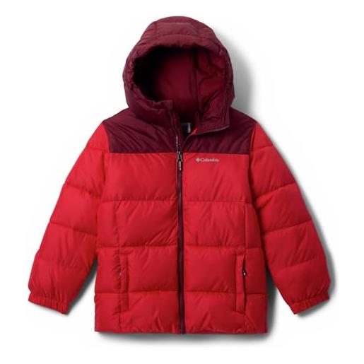 Columbia piumino unisex con cappuccio, rosso montagna, vino ricco, xxs