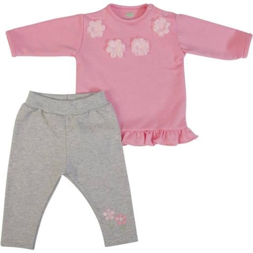 Fs - Baby completo invernale bambina maglia e leggings - fiori