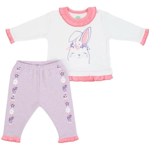 Fs - Baby completo invernale bambina maglia e pantaloni - coniglietto