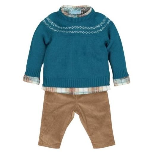 Mac Illusion completo casual bambino maglione + camicia + pantalone