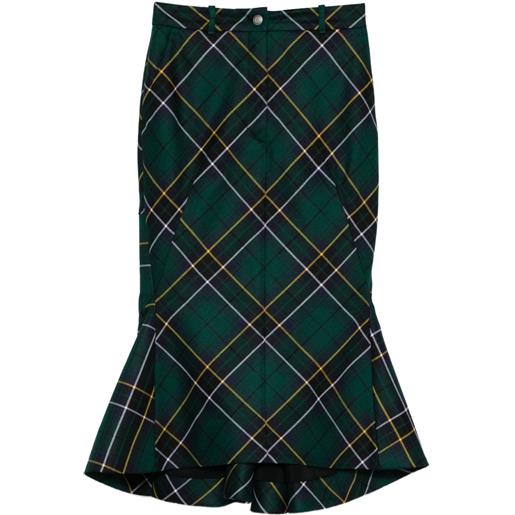 Alexander McQueen gonna a quadri - blu