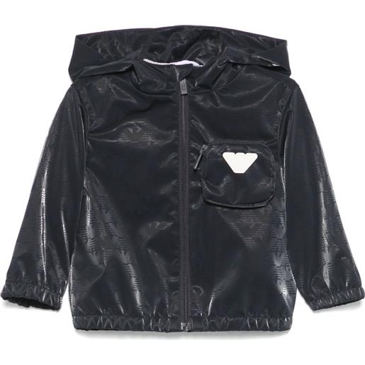 Emporio Armani Kids giacca con logo gommato - blu