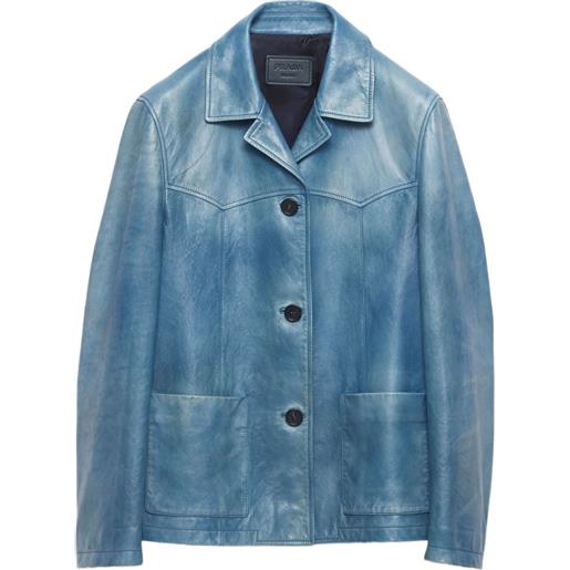 Prada giacca con effetto schiarito - blu