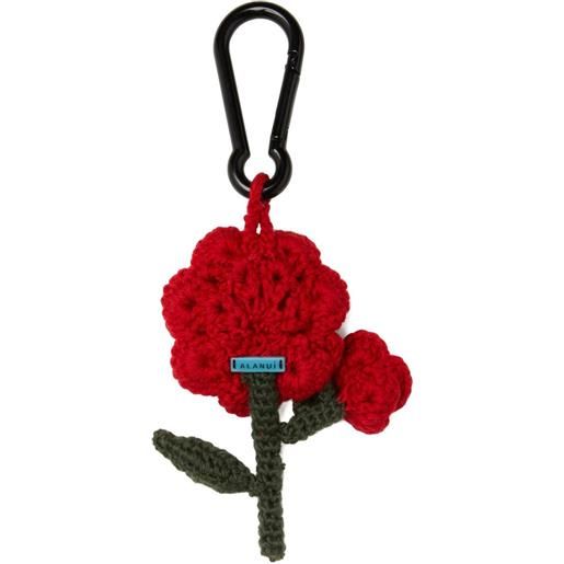 Alanui portachiavi rose amigurumi - rosso
