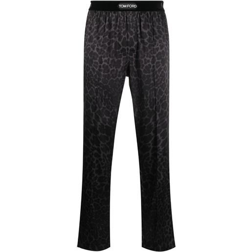 TOM FORD pantaloni leopardati - nero
