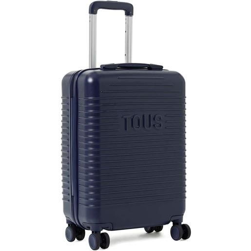 TOUS valigia con logo goffrato - blu