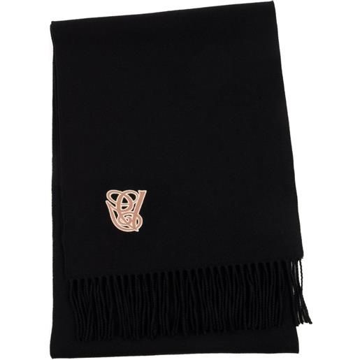 Valentino Garavani sciarpa con frange - nero