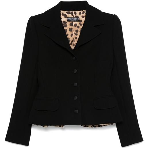 Dolce & Gabbana blazer in crêpe - n0000 black