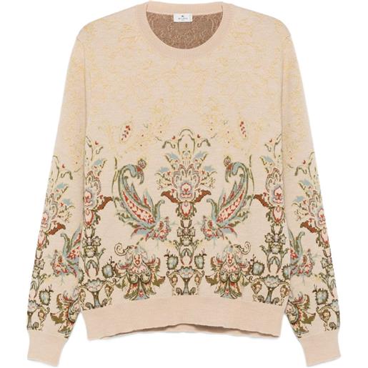 ETRO maglione con stampa paisley - toni neutri