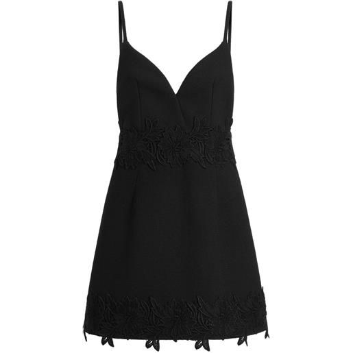 Dolce & Gabbana abito corto con dettagli in pizzo - nero