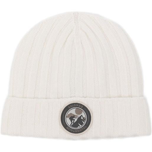 Brunello Cucinelli Kids berretto a coste con applicazione - bianco