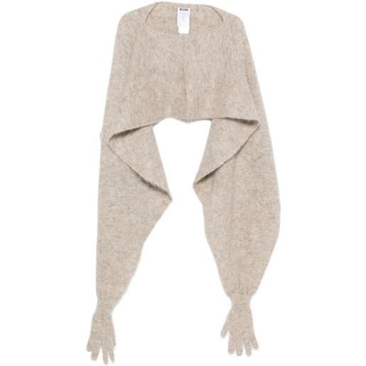 Moschino mantella con finitura spazzolata - toni neutri