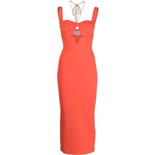 Galvan London abito kali con dettaglio cut-out - rosso