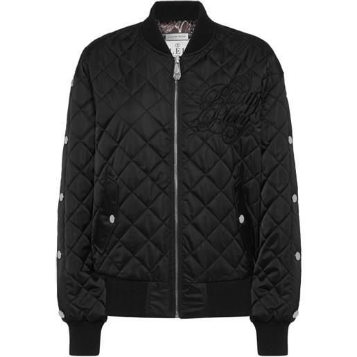 Philipp Plein bomber con ricamo - nero