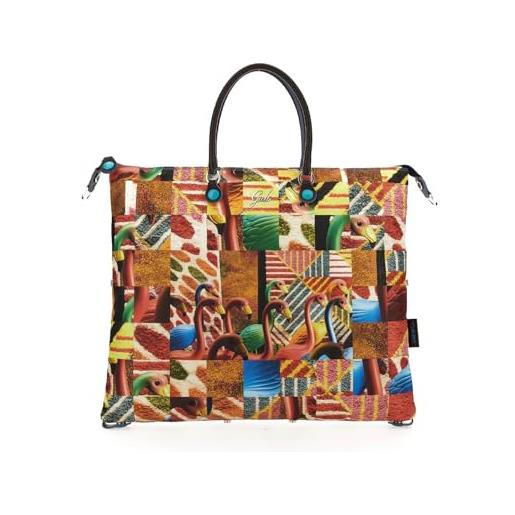 Gabs borsa tracolla donna g3 plus m fenicotteri multicolore g000030t2-x2179 trasformabile stampa trip