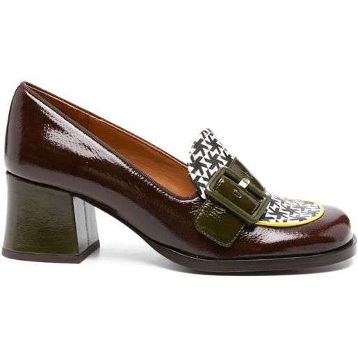 Chie Mihara pumps teisin con fibbia e motivo geometrico 50mm - marrone